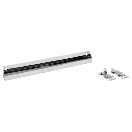 Rev-A-Shelf Stainless Steel, Silver, 25 in W, 3.8 in H, 1.69 in D, 1.77 in L, Silver 6541-25-52